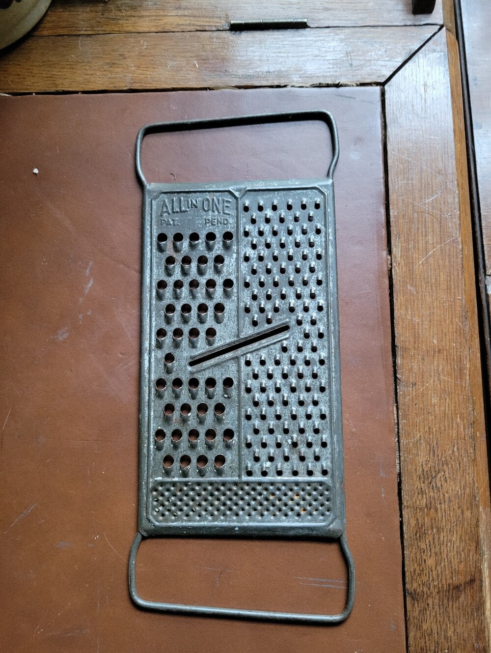 Vintage metal all in one cheese grater
